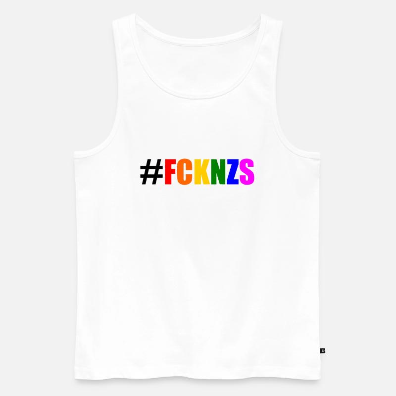 Fck nzs - Männer Premium Bio Tank Top - Weiß