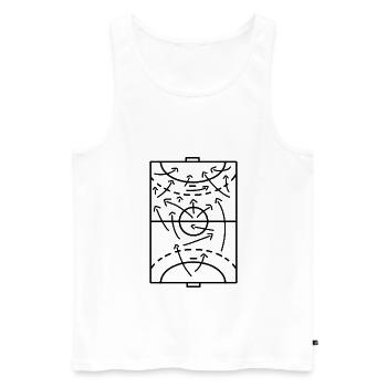 Lustige Handballer Aufstellung Taktik Training - Männer Premium Bio Tank Top - Weiß - Vorne - AI Model Male 178 light (178cm)