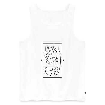 Volleyball Tactics Move Volleyball Player - Men's Premium Organic Tank Top - white - Front - AI Model Male 178 light (178cm)