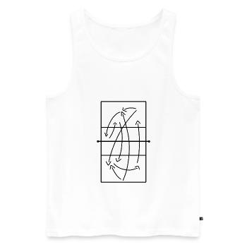 Volleyball Tactics Move Coach Lustig Sport - Men's Premium Organic Tank Top - white - Front - Michal (187cm)