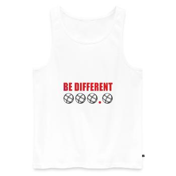 Boccia Kugeln Boulespieler Sprüche Minimalist - Männer Premium Bio Tank Top - Weiß - Vorne - AI Model Male 178 light (178cm)
