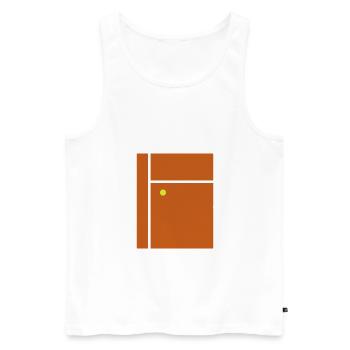 Tennis court Minimalism Flat Illustration Tennis - Men's Premium Organic Tank Top - white - Front - AI Model Male 178 light (178cm)