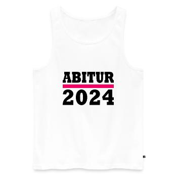 Abitur 2024 - Männer Premium Bio Tank Top - Weiß - Vorne - Michal (187cm)