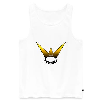 War King - Männer Premium Bio Tank Top - Weiß - Vorne - Michal (187cm)