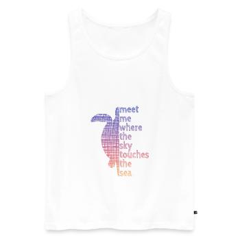Turtle Schildröte - Männer Premium Bio Tank Top - Weiß - Vorne - Michal (187cm)