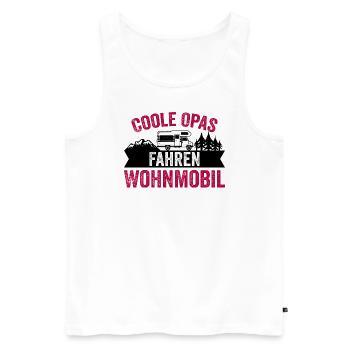 Cool Grandpas Driving Motorhome Caravan Camper Womo - Men's Premium Organic Tank Top - white - Front - AI Model Male 178 light (178cm)