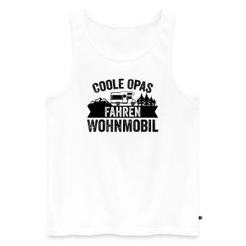 Cool Grandpas Driving Motorhome Caravan Camper Womo - Men's Premium Organic Tank Top - white - Front - AI Model Male 178 light (178cm)