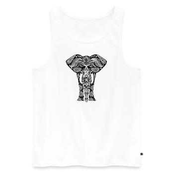 YOGA BUDDHA MEDITATION T-SHIRT - Men's Premium Organic Tank Top - white - Front - AI Model Male 178 light (178cm)