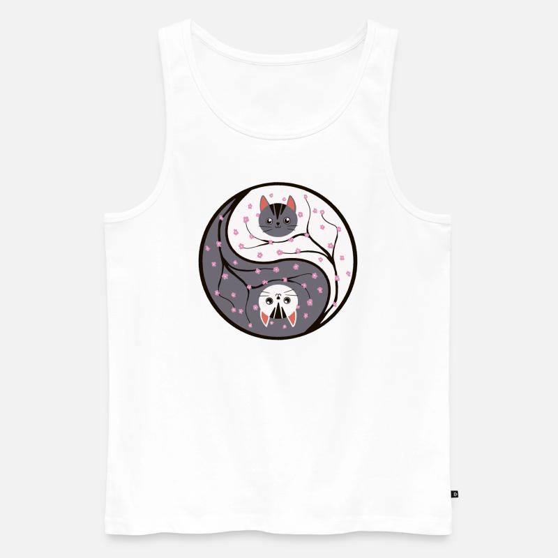 Infinite Meow - Männer Premium Bio Tank Top - Weiß