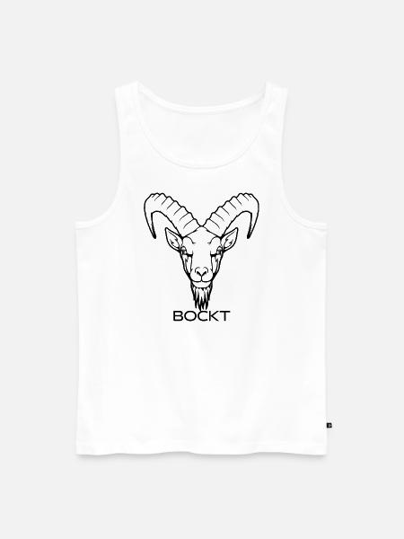 Steinbock - Männer Premium Bio Tank Top - Weiß