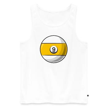 Billiard ball 9 yellow Billiards nine - Men's Premium Organic Tank Top - white - Front - AI Model Male 178 light (178cm)