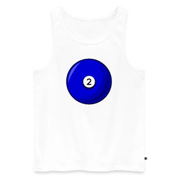 Billiard ball 2 blue Billiards two - Men's Premium Organic Tank Top - white - Front - Michal (187cm)