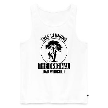 Baumpfleger Vater Baumchirurg Kletterer Klettertrimmer - Männer Premium Bio Tank Top - Weiß - Vorne - Michal (187cm)