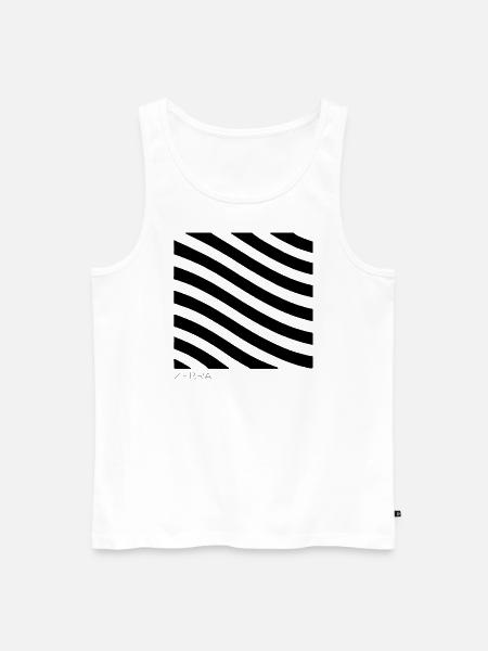 Zebra Kostüm Fasching Karneval lustig einfach s/w - Männer Premium Bio Tank Top - Weiß