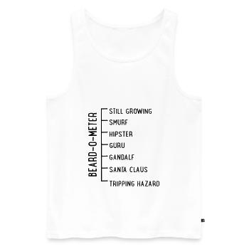 Bart - Männer Premium Bio Tank Top - Weiß - Vorne - Michal (187cm)