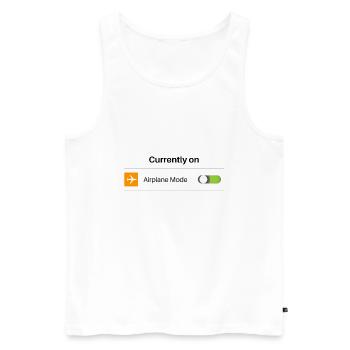 Currently on Airplane Mode Funny Introvert Offline - Men's Premium Organic Tank Top - white - Front - AI Model Male 178 light (178cm)