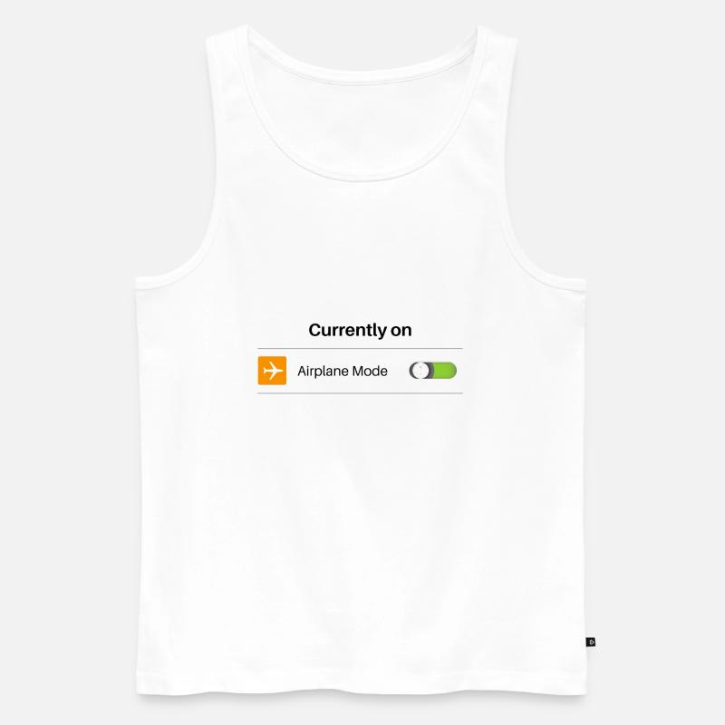 Aktuell im Flugmodus Lustig Introvertiert Offline - Männer Premium Bio Tank Top - Weiß