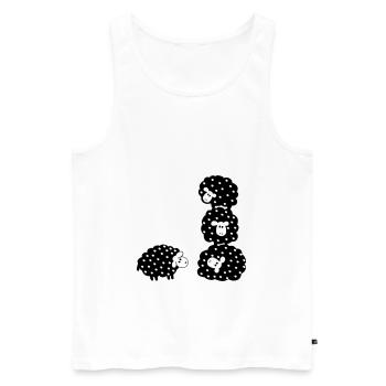gepunktete Schafe - Männer Premium Bio Tank Top - Weiß - Vorne - AI Model Male 178 light (178cm)