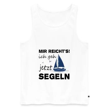 Segler Segelboot Segel See Meer Spruch - Männer Premium Bio Tank Top - Weiß - Vorne - Michal (187cm)