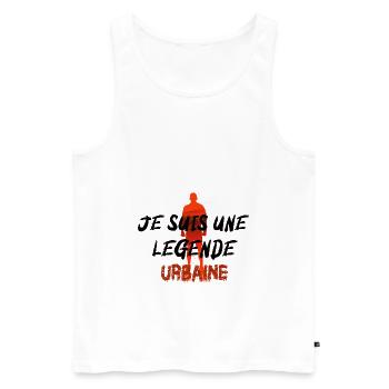 Halloween - Horreur-Epouvante-Légende Urbaine - Débardeur bio Premium Homme - blanc - Devant - Michal (187cm)