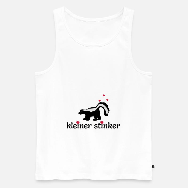 kleines Stinktier mit herzen - Männer Premium Bio Tank Top - Weiß