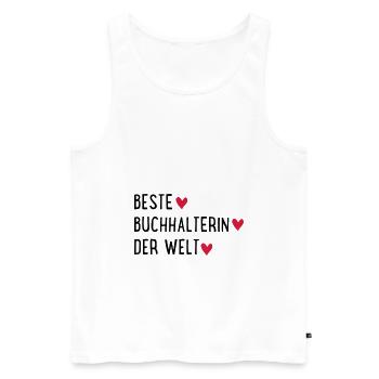 Buchhalterin - Männer Premium Bio Tank Top - Weiß - Vorne - Michal (187cm)