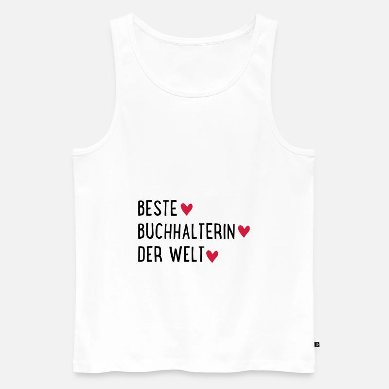 Buchhalterin - Männer Premium Bio Tank Top - Weiß