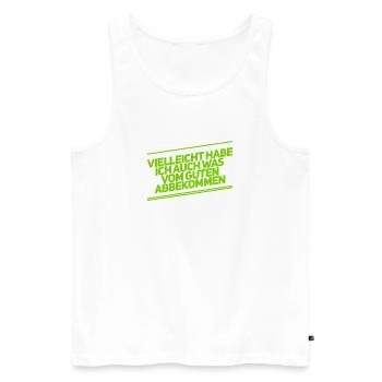 ich habe positive Eigenschaften abbekommen - Männer Premium Bio Tank Top - Weiß - Vorne - Michal (187cm)