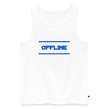 ich mag es offline - Männer Premium Bio Tank Top - Weiß - Vorne - AI Model Male 178 light (178cm)