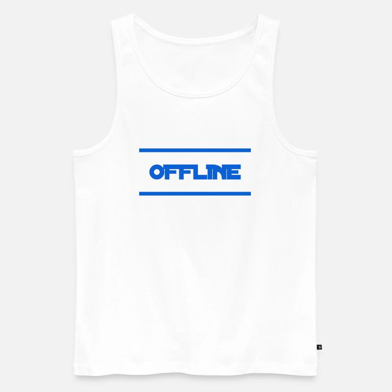 ich mag es offline - Männer Premium Bio Tank Top - Weiß