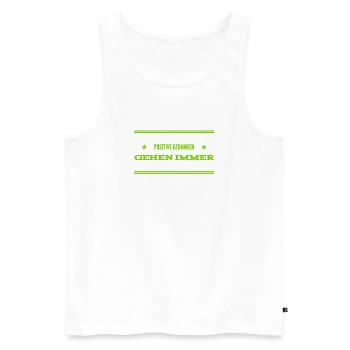 ich liebe positive Gedanken - Männer Premium Bio Tank Top - Weiß - Vorne - Michal (187cm)