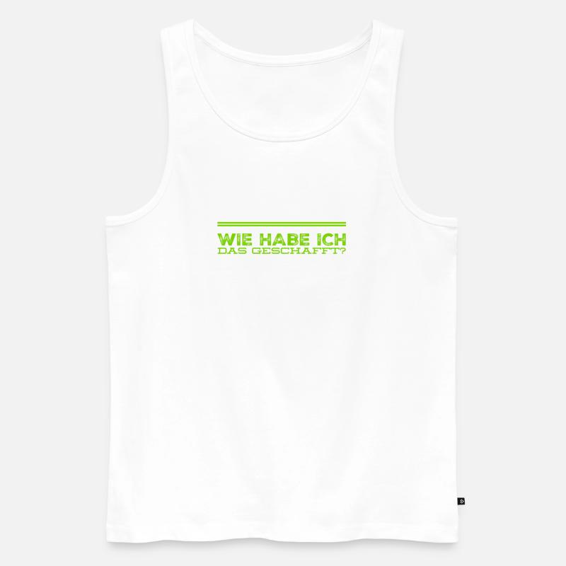 geschafft - Männer Premium Bio Tank Top - Weiß