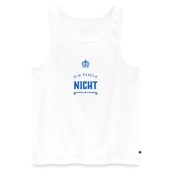 keine Lust zu fliegen - Männer Premium Bio Tank Top - Weiß - Vorne - Michal (187cm)