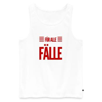 für alle Fälle - Männer Premium Bio Tank Top - Weiß - Vorne - Michal (187cm)
