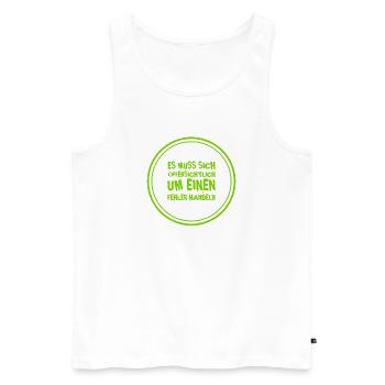 offenkundiger Fehler - Männer Premium Bio Tank Top - Weiß - Vorne - AI Model Male 178 light (178cm)