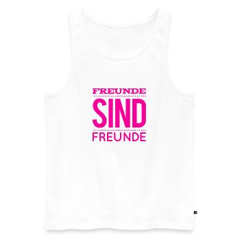 Freunde sind genial - Männer Premium Bio Tank Top - Weiß - Vorne - Michal (187cm)