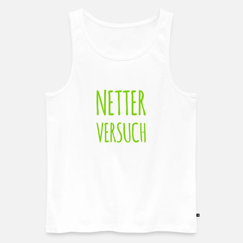 netter Versuch - Männer Premium Bio Tank Top - Weiß