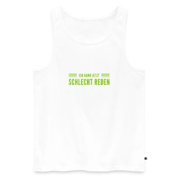 das ist ein schlechter Zeitpunkt - Männer Premium Bio Tank Top - Weiß - Vorne - Michal (187cm)
