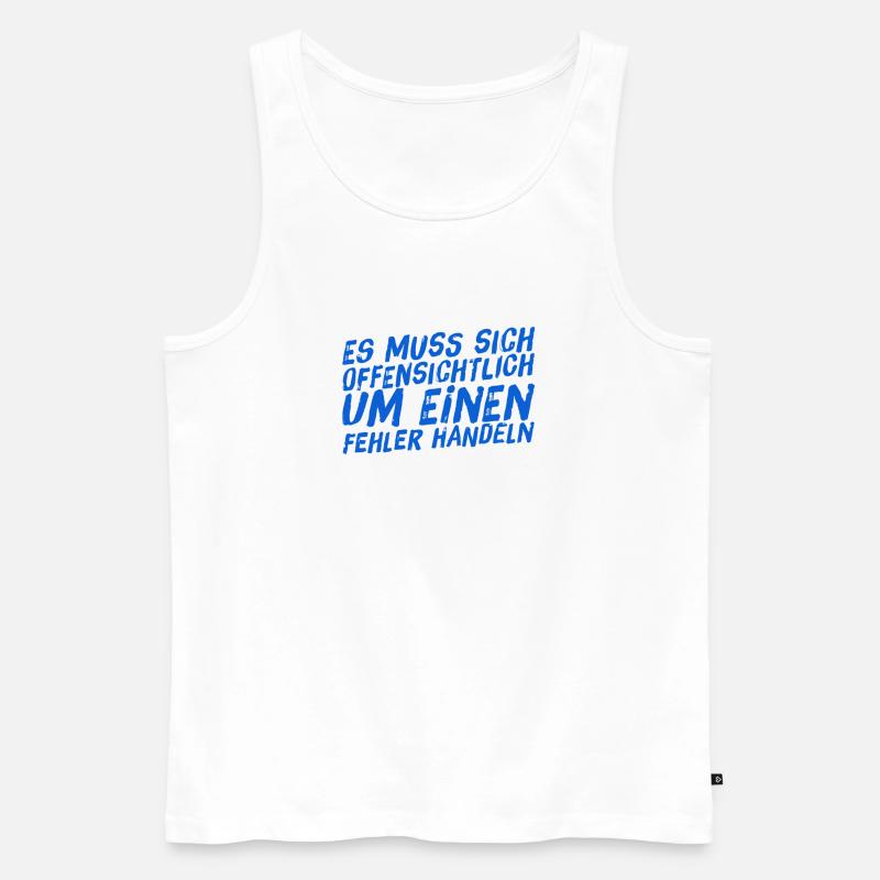 offenkundig ein Fehler - Männer Premium Bio Tank Top - Weiß