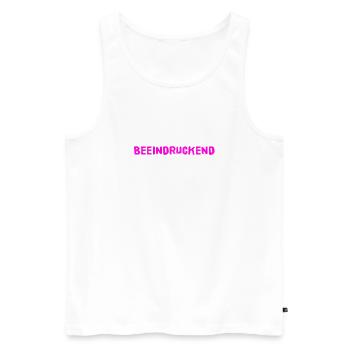 imponierend - Männer Premium Bio Tank Top - Weiß - Vorne - Michal (187cm)