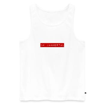 ich lebe im Jammertal - Männer Premium Bio Tank Top - Weiß - Vorne - Michal (187cm)