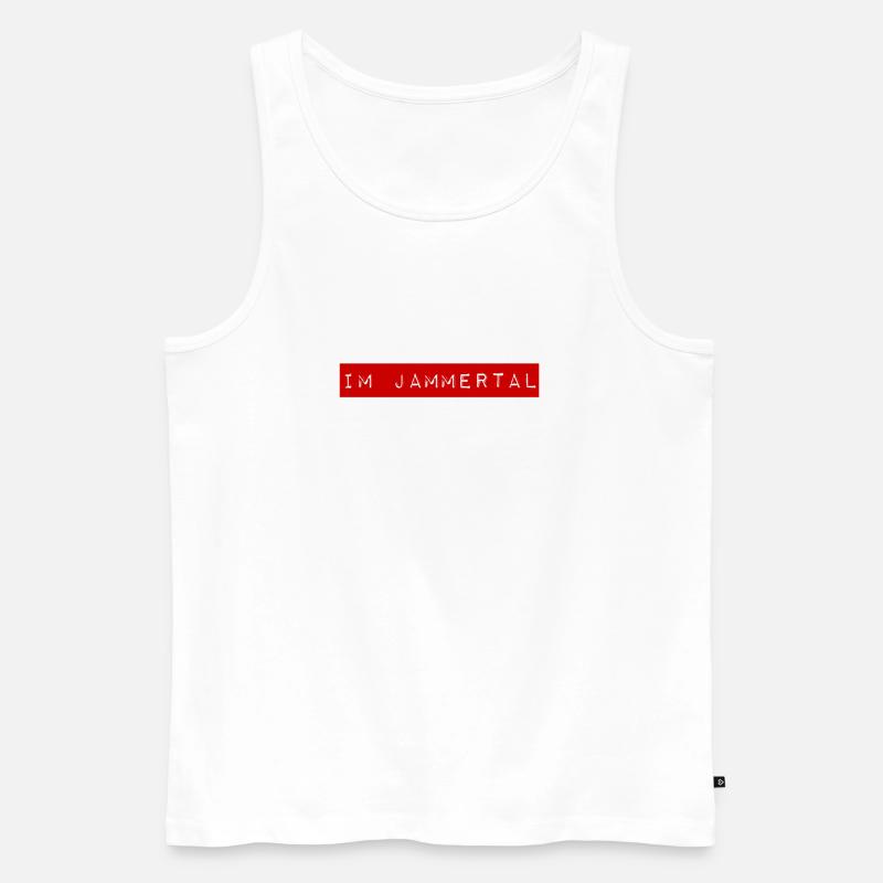ich lebe im Jammertal - Männer Premium Bio Tank Top - Weiß