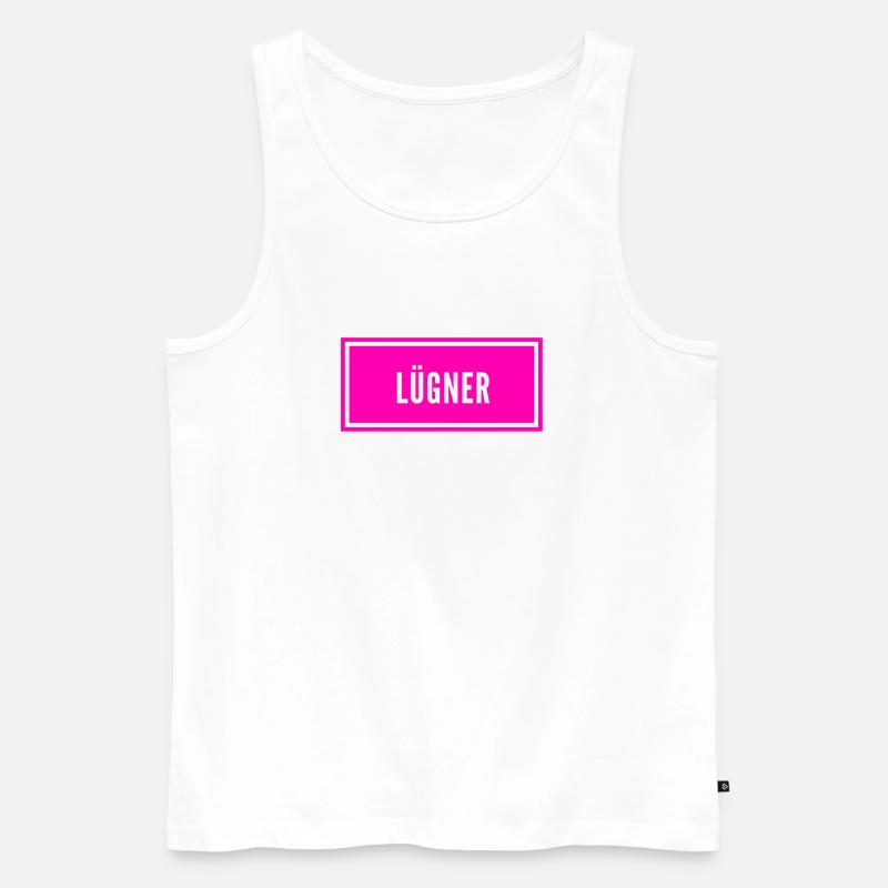 so sieht ein Lügner aus - Männer Premium Bio Tank Top - Weiß