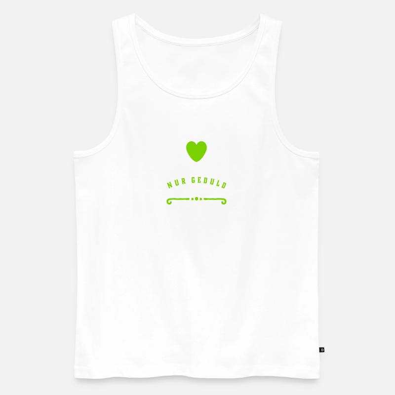 Geduld ist eine Tugend - Männer Premium Bio Tank Top - Weiß