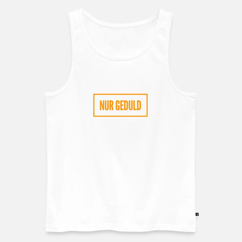 immer locker bleiben - Männer Premium Bio Tank Top - Weiß