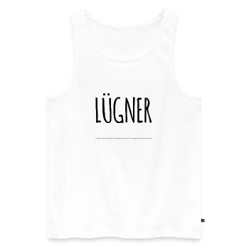 Lügner - Männer Premium Bio Tank Top - Weiß - Vorne - Michal (187cm)
