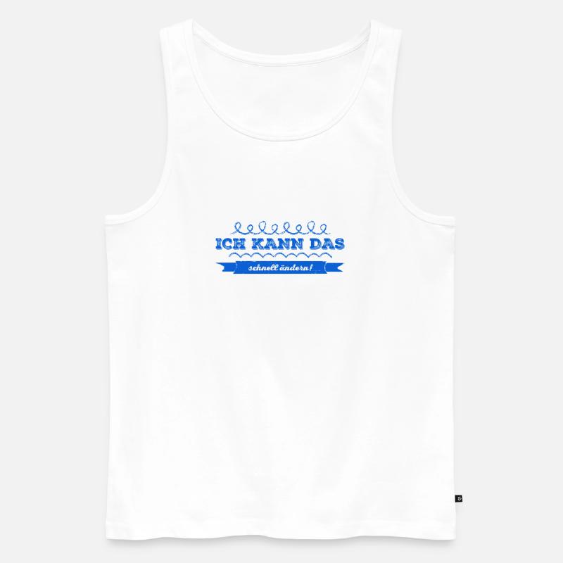 schnelle Anpassung ist möglich - Männer Premium Bio Tank Top - Weiß