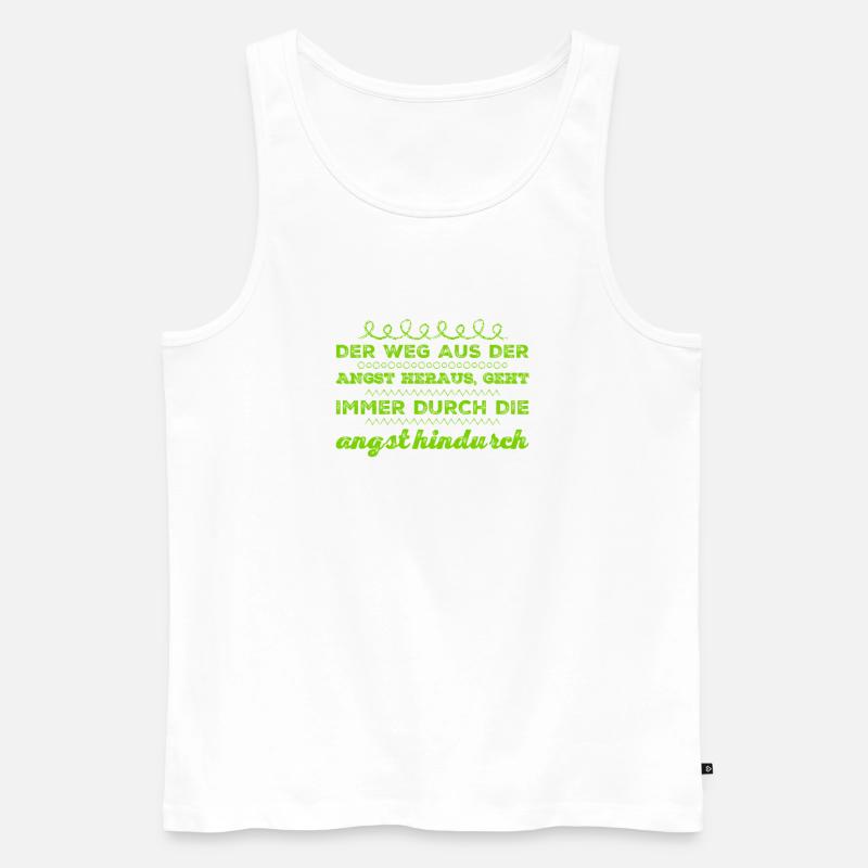 stell dich deiner Angst - Männer Premium Bio Tank Top - Weiß