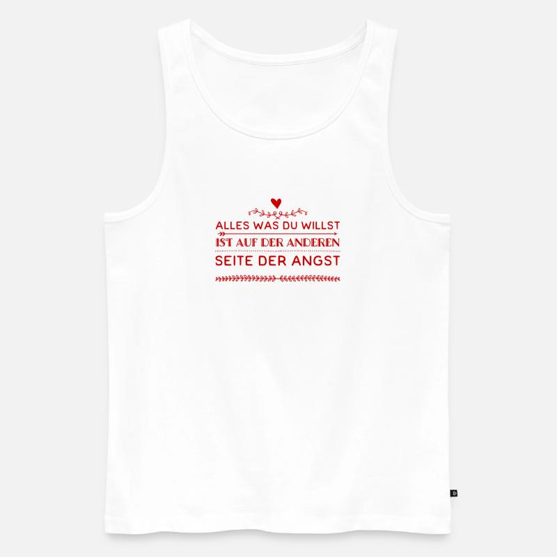die Angst ist der Weg - Männer Premium Bio Tank Top - Weiß
