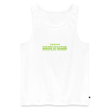 tu dir etwas gutes - Männer Premium Bio Tank Top - Weiß - Vorne - Michal (187cm)